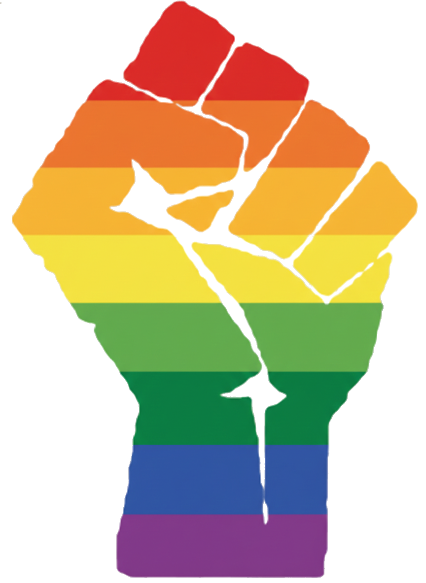 Rainbow protest fist