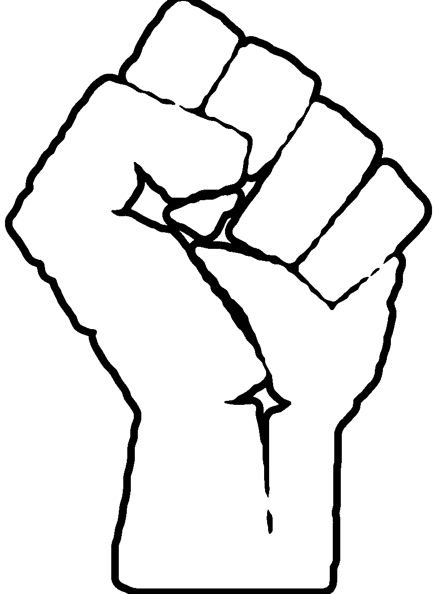 White protest fist